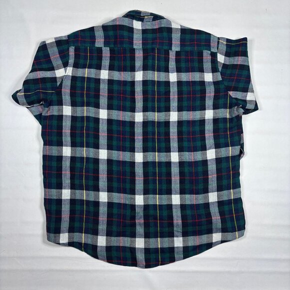 VTG Allen Wickfield Outdoor Outfitters Blue/Green Plaid Button Shirt Mens XL - Picture 8 of 8